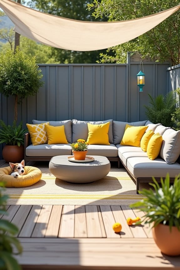 thematic color schemes enhance patios