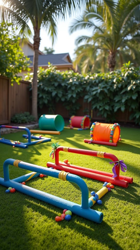 themed dog agility course