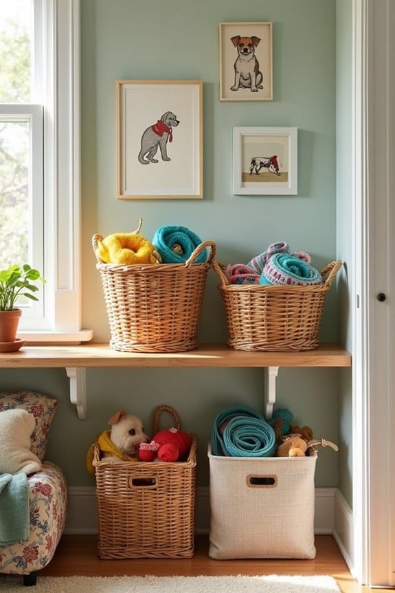 themed storage bins organization
