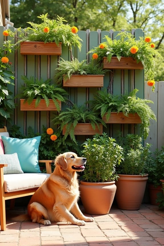 vertical garden dog friendly dividers