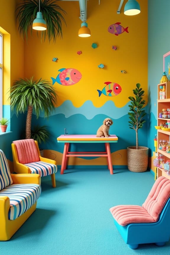 vibrant playful grooming atmosphere