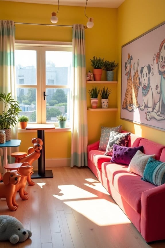 whimsical dog grooming decor