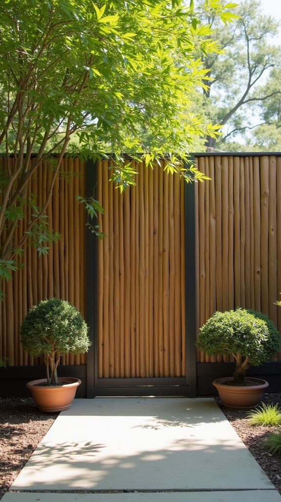 bamboo fencing enhances serenity
