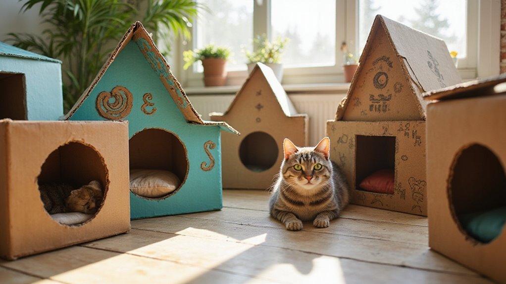 budget friendly cardboard cat houses