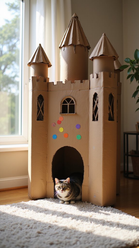 cardboard castle for pets