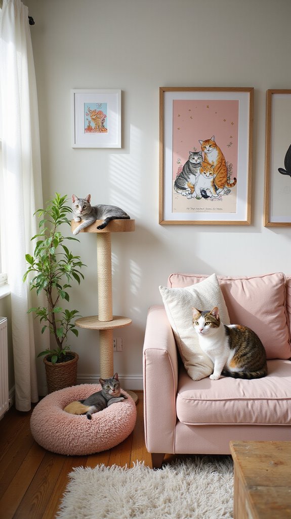 cat inspired wall art designs
