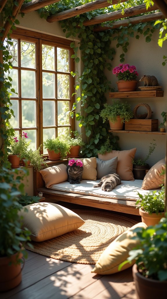 charming rustic cat retreat