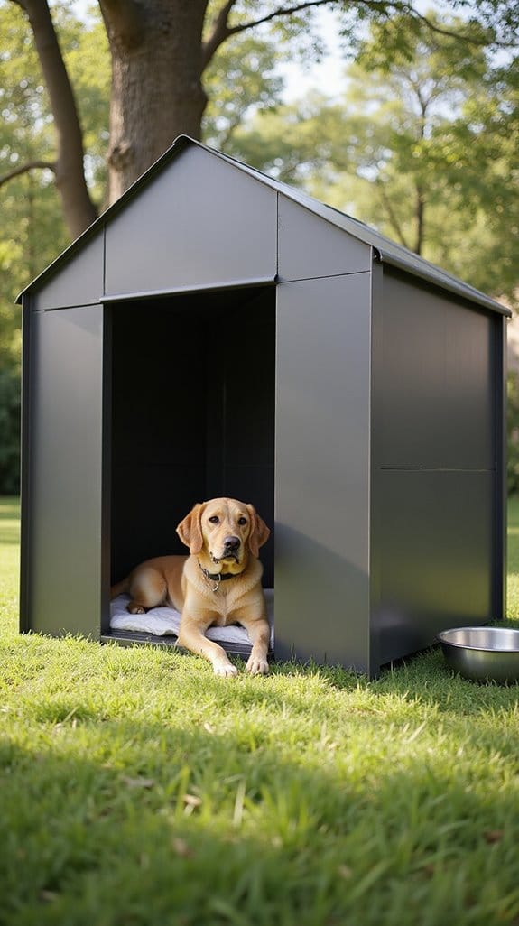 chic durable metal dog house