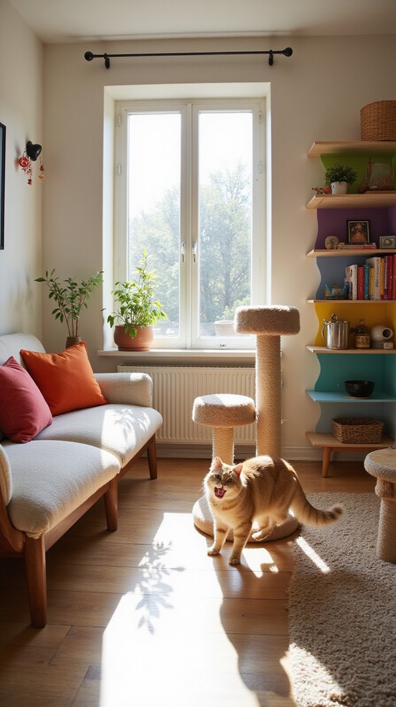 chic interactive cat decor