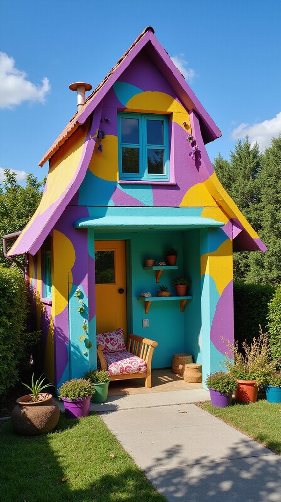 colorful cozy cat cottage
