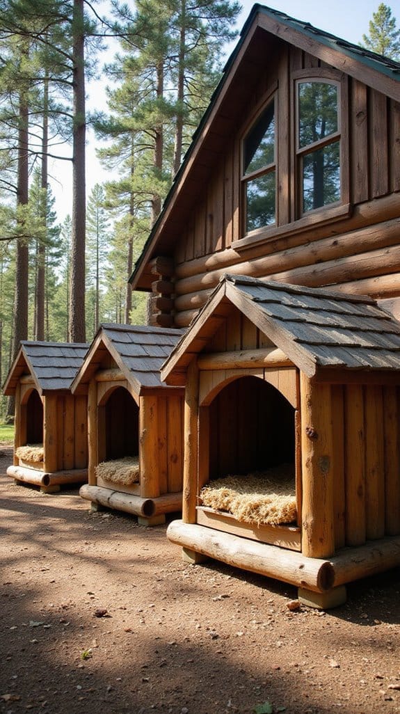 comfortable rustic dog retreat