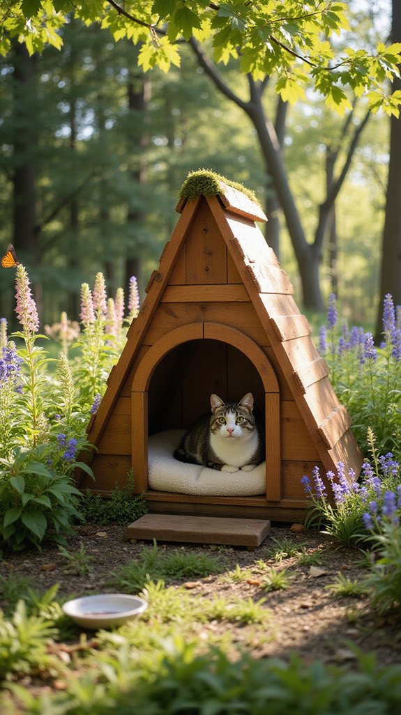 cozy a frame cat cottage