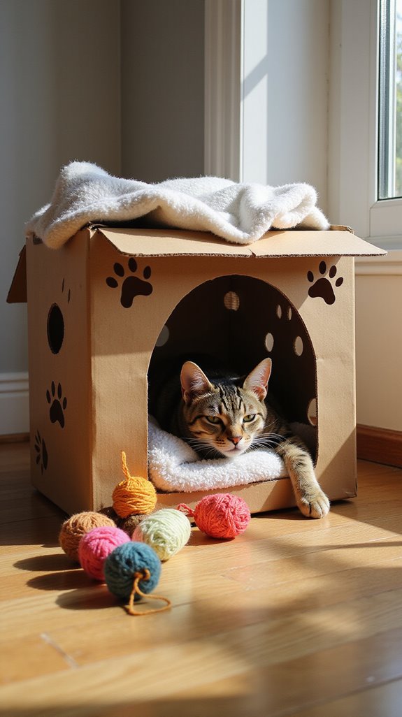 cozy archive box cat house