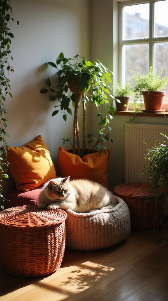 cozy cat basket retreat