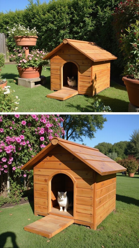 cozy cat house planters