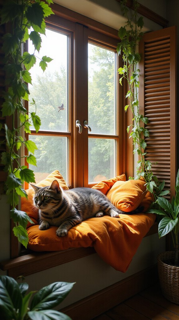 cozy elevated window perch