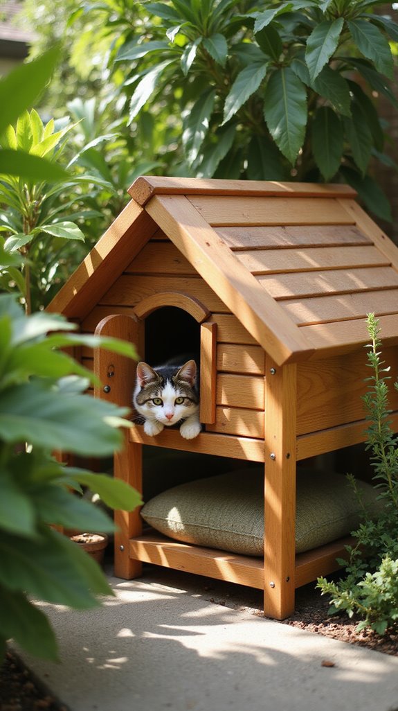 cozy enclosed cat retreat