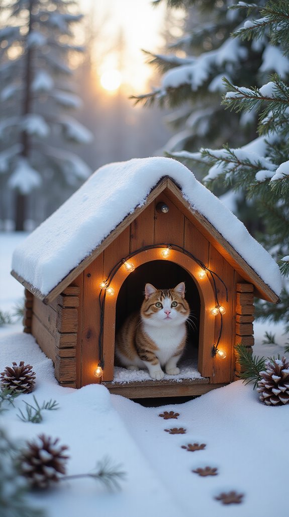 cozy insulated cat cottage