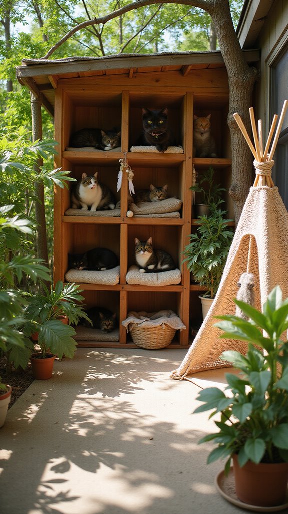 cozy outdoor cat hideaways
