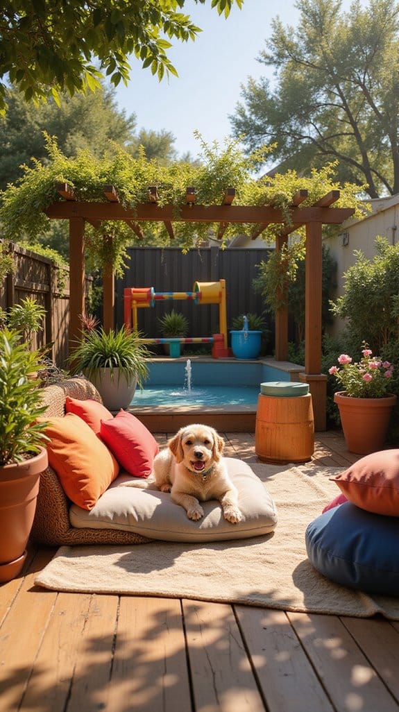 cozy outdoor dog lounge