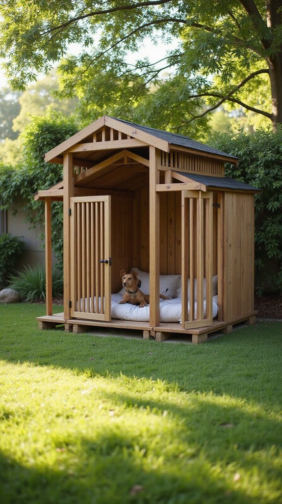 cozy outdoor kennel comfort