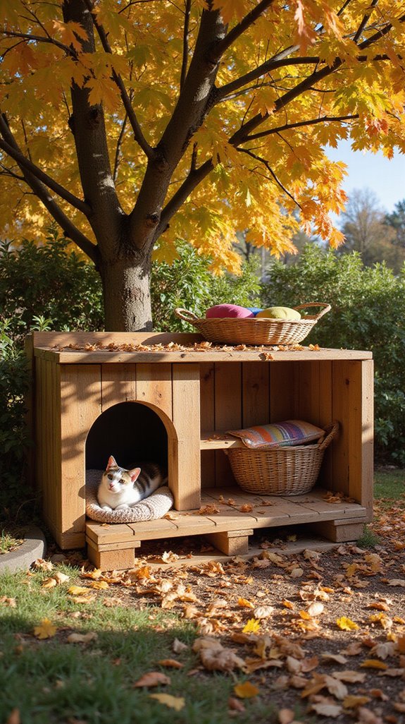 cozy outdoor pallet shelter