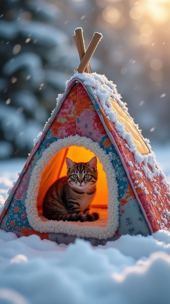 cozy quilted cat tents