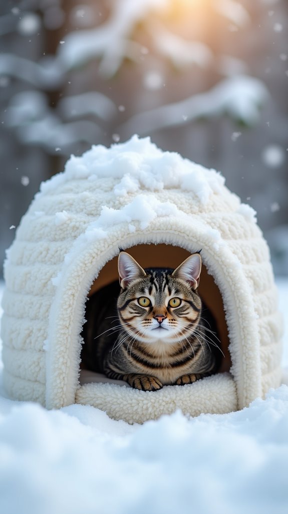 cozy winter cat shelter