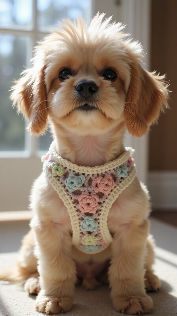 elegant lace dog harness