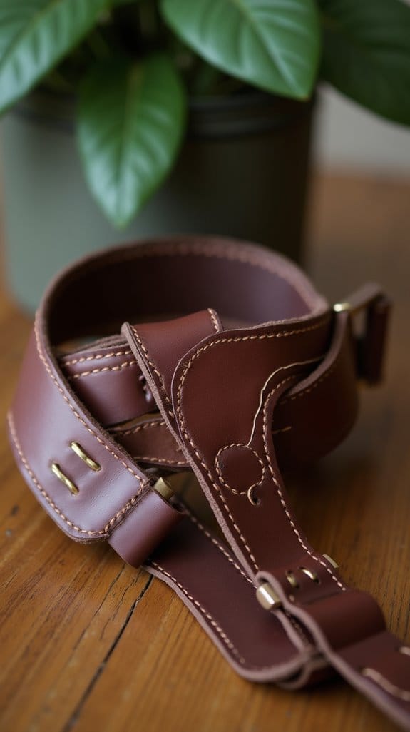 elegant leather dog harness