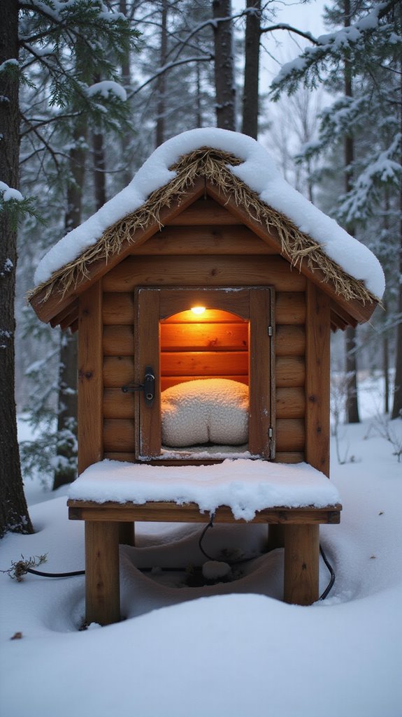 elevated heated cat shelter