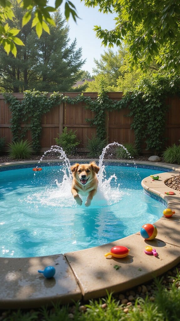 enclosed splash area features