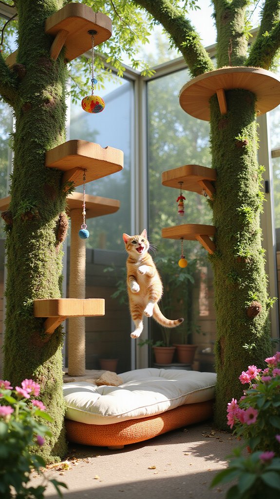 engaging outdoor cat environment