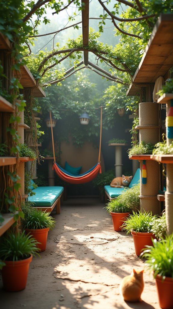 enriching outdoor cat environment