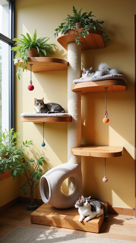 feline vertical climbing adventure