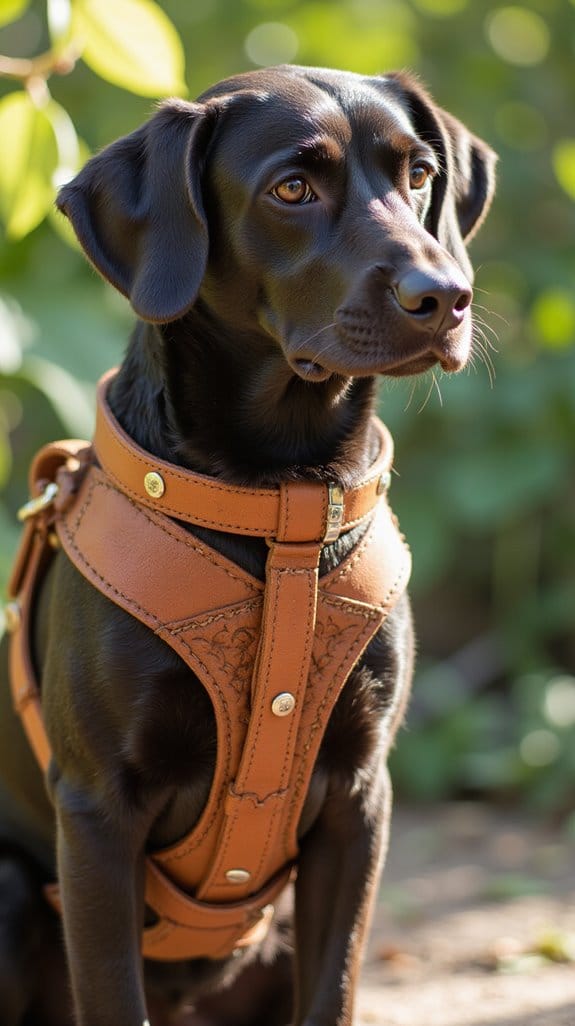 layered leather harness design