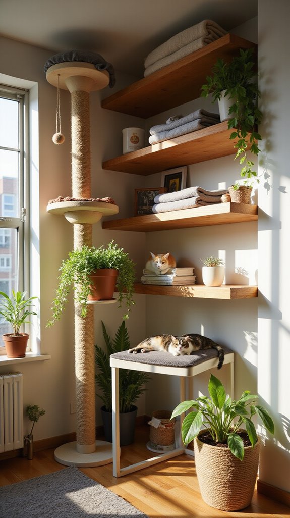 maximize feline vertical spaces