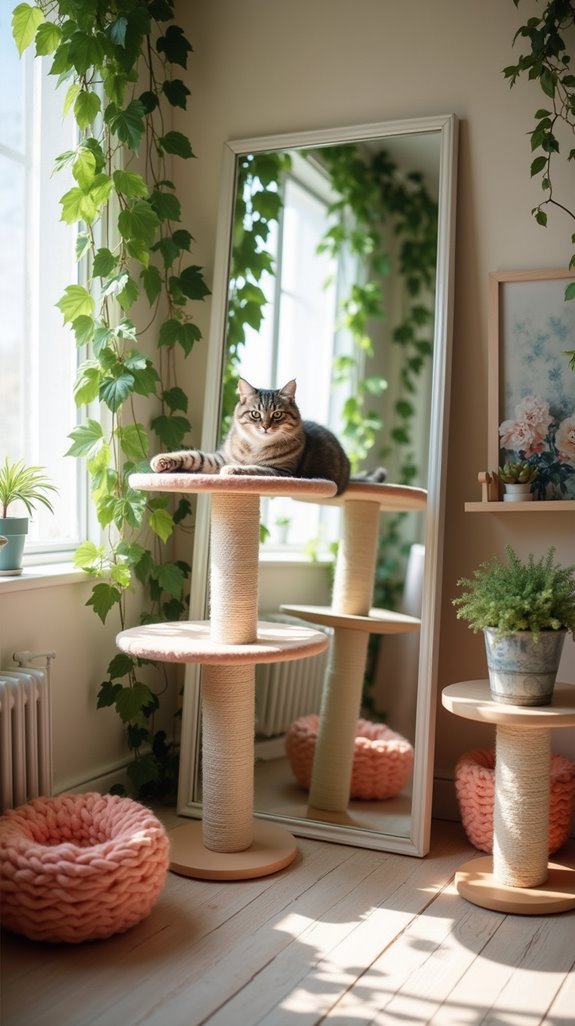 mirrors create spacious illusions