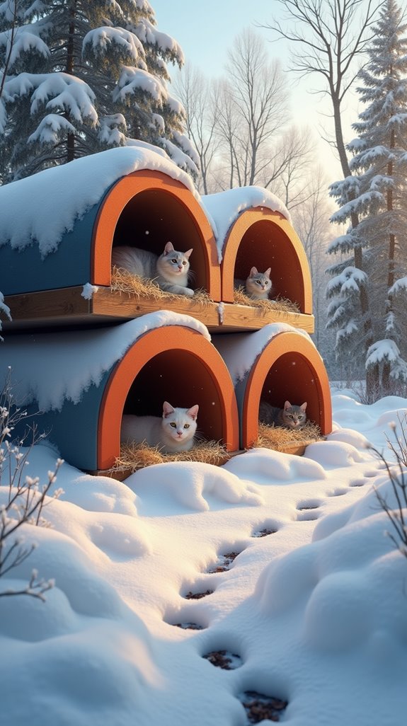 multi compartment feral cat shelter