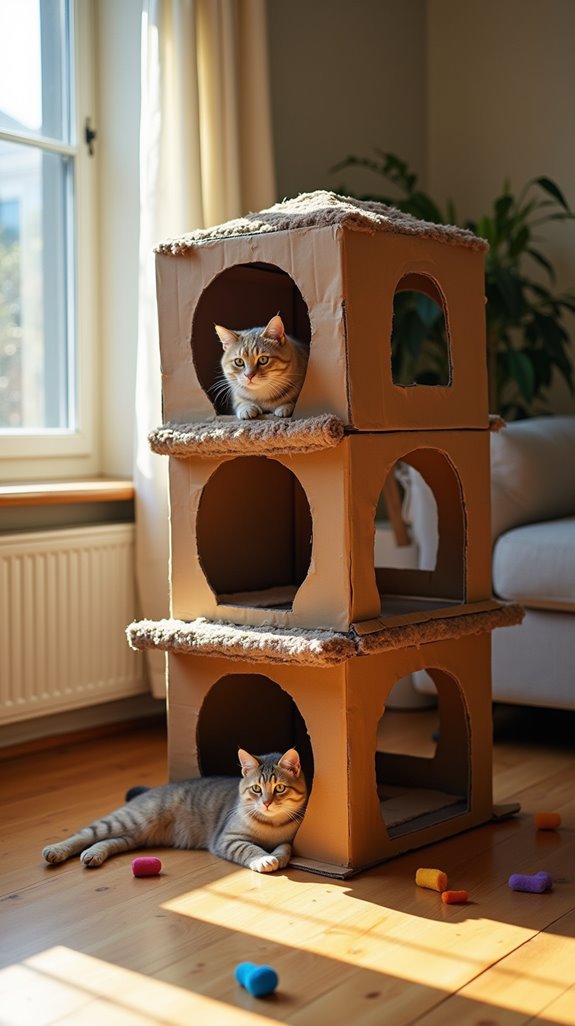 multi level feline playground design