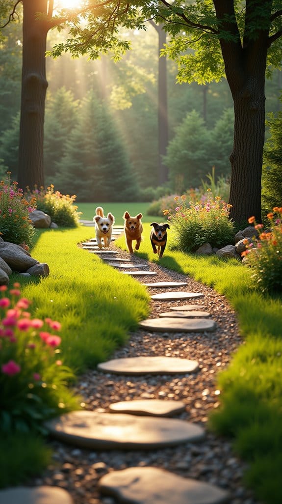 natural stone dog pathways
