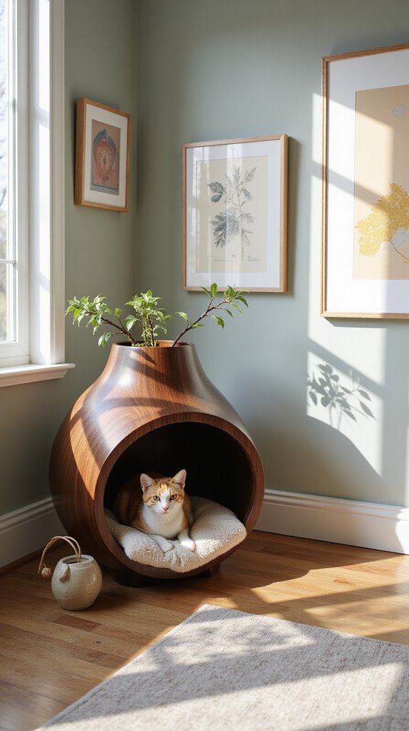 playful elegant cat playhouses