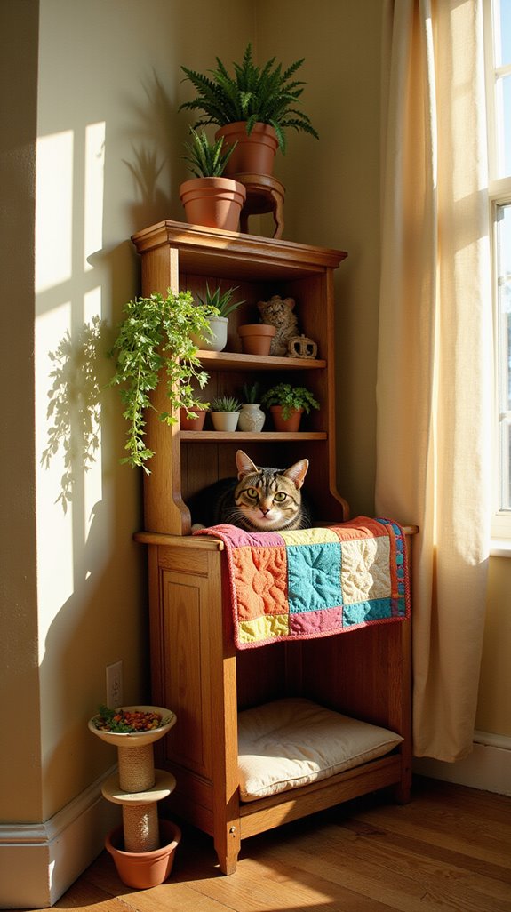 repurposed furniture for cats