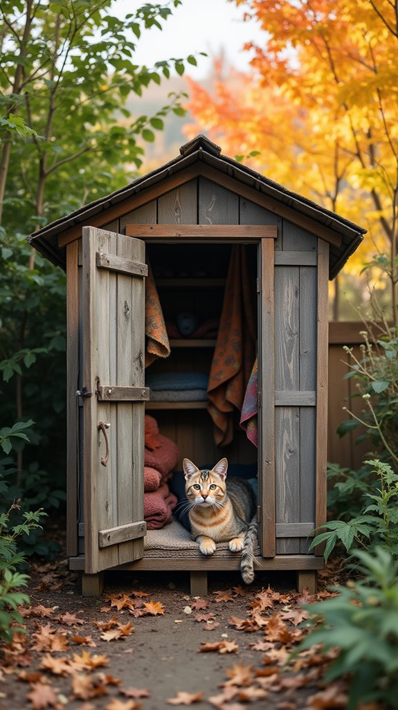 repurposed shed cat shelter