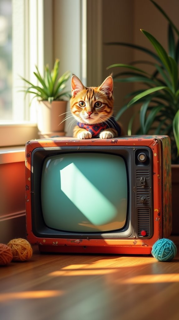 retro tv cat house
