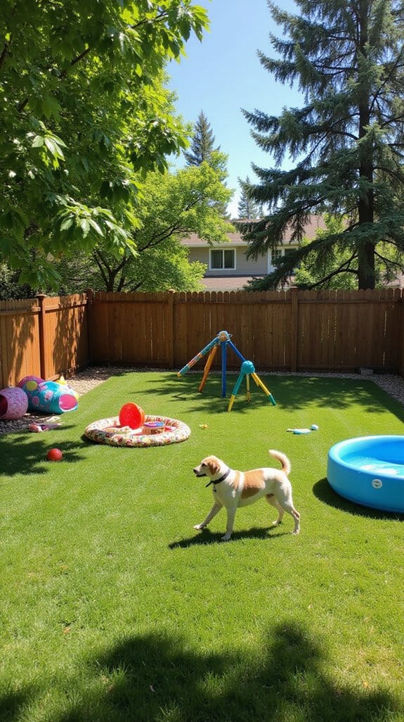 safe enclosed dog play area