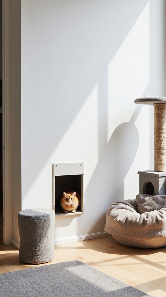 sleek cat doors enhance aesthetics