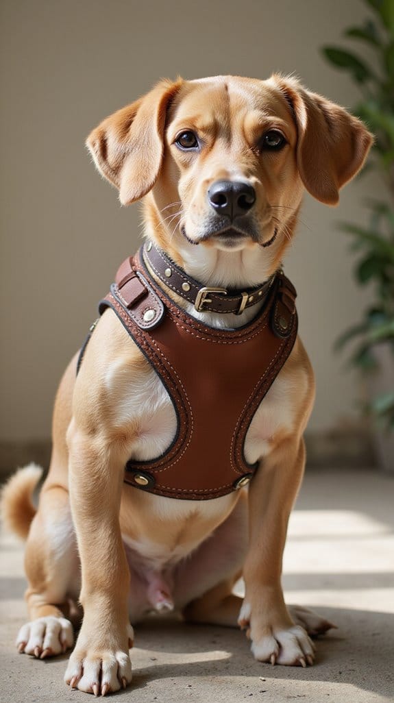 stylish adjustable leather harness
