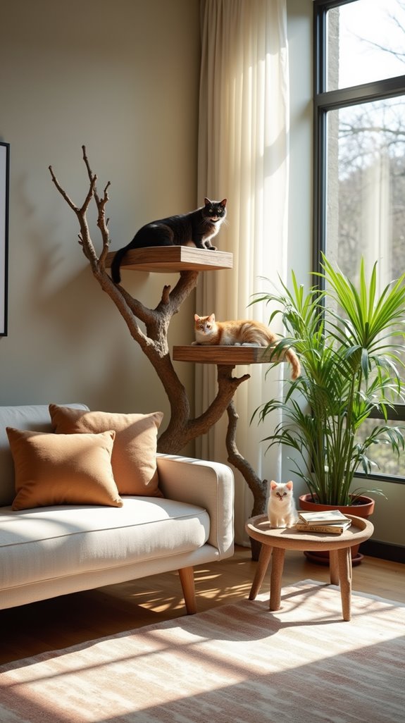 stylish cat tree integration