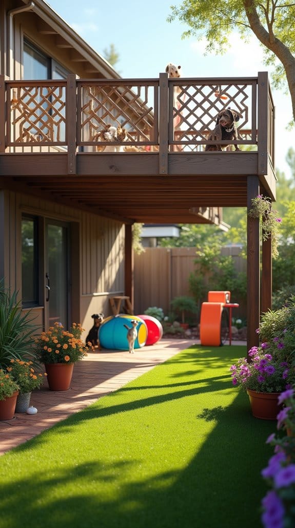 stylish elevated dog platform